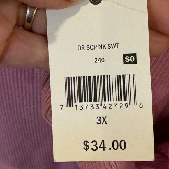 Ophelia Roe Sweater sz 3X  Dusty Rose Pink - Picture 6 of 7